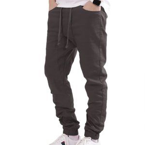 Men's Drawstring Harem Jogger Pants Charcoal